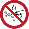 ISO 7010 sign P039: Hot work prohibited