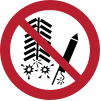 ISO 7010 sign P040: Do not set off fireworks