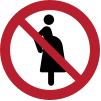ISO 7010 sign P042: Not suitable for pregnant women
