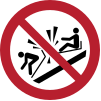 ISO 7010 sign P047: Do not collide with other sleds