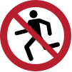 ISO 7010 sign P048: Do not run