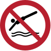 ISO 7010 sign P052: No head-first diving