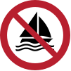ISO 7010 sign P053: No sailing