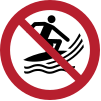ISO 7010 sign P059: No surfing