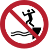 ISO 7010 sign P061: No diving into water