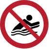 ISO 7010 sign P063: No body-boarding