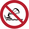 ISO 7010 sign P065: No kitesurfing