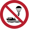 ISO 7010 sign P066: No parasailing