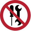 ISO 7010 sign P069: No maintenance by the user