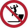 ISO 7010 sign P072: Do not jump down