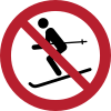 ISO 7010 sign P076: No skiing