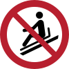 ISO 7010 sign P078: No sledding