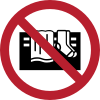 ISO 7010 sign P081: Do not cover the appliance