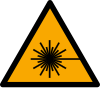 ISO 7010 sign W004: Warning; laser beam
