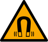 ISO 7010 sign W006: Warning; magnetic field