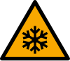 ISO 7010 sign W010: Warning; low temperature
