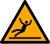 ISO 7010 sign W011: Warning; slippery surface