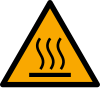 ISO 7010 sign W017: Warning; hot surface