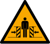 ISO 7010 sign W019: Warning; crushing hazard