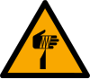 ISO 7010 sign W022: Warning; sharp object
