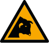 ISO 7010 sign W034: Warning; bulls
