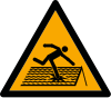 ISO 7010 sign W036: Warning; roof not designed for foot traffic