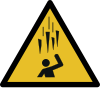 ISO 7010 sign W039: Warning; falling ice