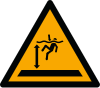 ISO 7010 sign W047: Warning; deep water
