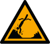 ISO 7010 sign W049: Warning; submerged objects
