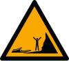 ISO 7010 sign W060: Warning; rising tide