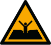 ISO 7010 sign W061: Warning; quicksand or deep mud