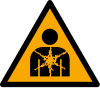 ISO 7010 sign W071: Warning; substances or mixtures hazardous to health