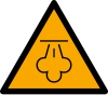 ISO 7010 sign W080: Warning; hot vapour