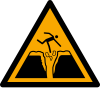 ISO 7010 sign W082: Warning; crevasses hidden by snow