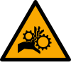 ISO 7010 sign W089: Warning; moving gears